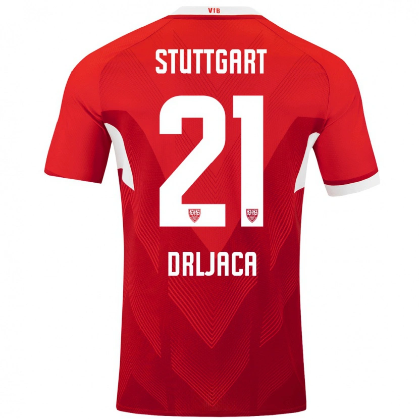 Danxen Herren Stefan Drljaca #21 Rot Weiß Auswärtstrikot Trikot 2024/25 T-Shirt Schweiz