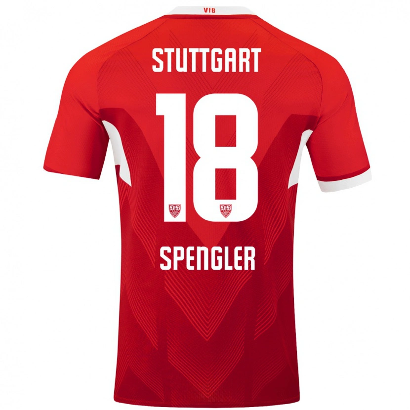 Danxen Herren Jana Spengler #18 Rot Weiß Auswärtstrikot Trikot 2024/25 T-Shirt Schweiz