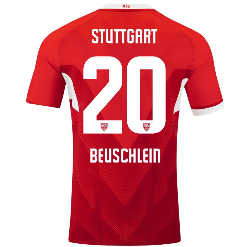 Danxen Herren Jana Beuschlein #20 Rot Weiß Auswärtstrikot Trikot 2024/25 T-Shirt Schweiz