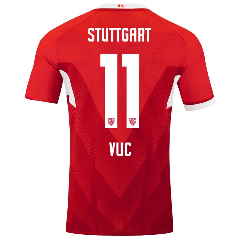 Danxen Herren Patrick Vuc #11 Rot Weiß Auswärtstrikot Trikot 2024/25 T-Shirt Schweiz