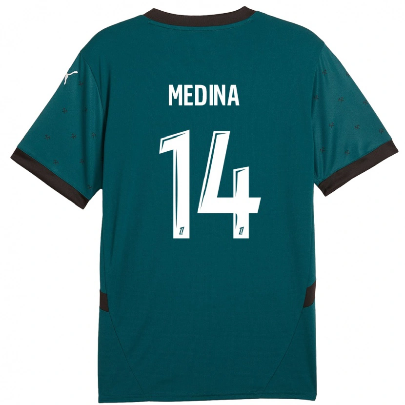 Danxen Herren Facundo Medina #14 Dunkelgrün Auswärtstrikot Trikot 2024/25 T-Shirt Schweiz