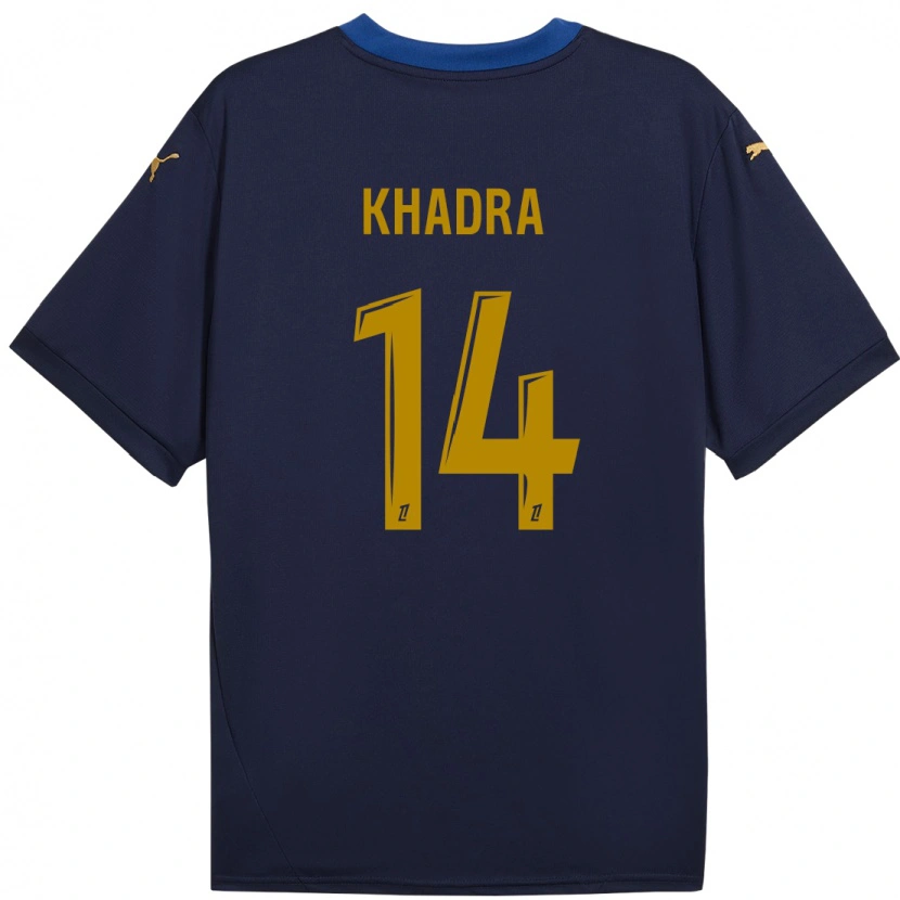 Danxen Herren Reda Khadra #14 Marineblau Gold Auswärtstrikot Trikot 2024/25 T-Shirt Schweiz