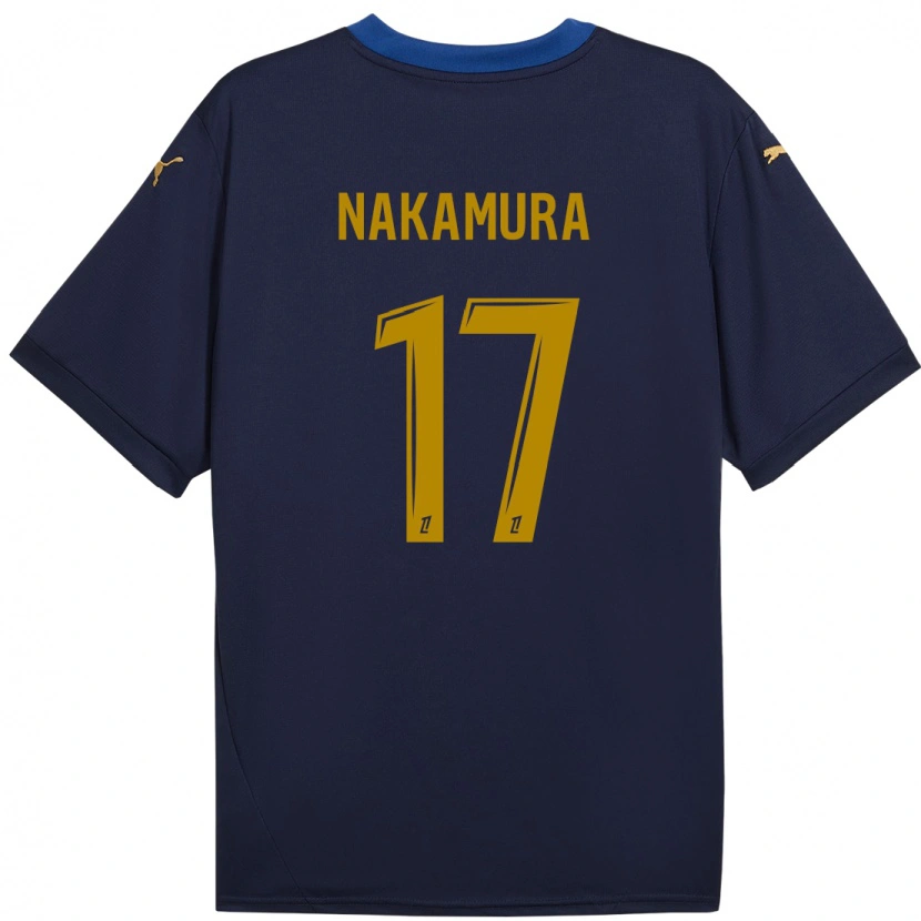 Danxen Herren Keito Nakamura #17 Marineblau Gold Auswärtstrikot Trikot 2024/25 T-Shirt Schweiz