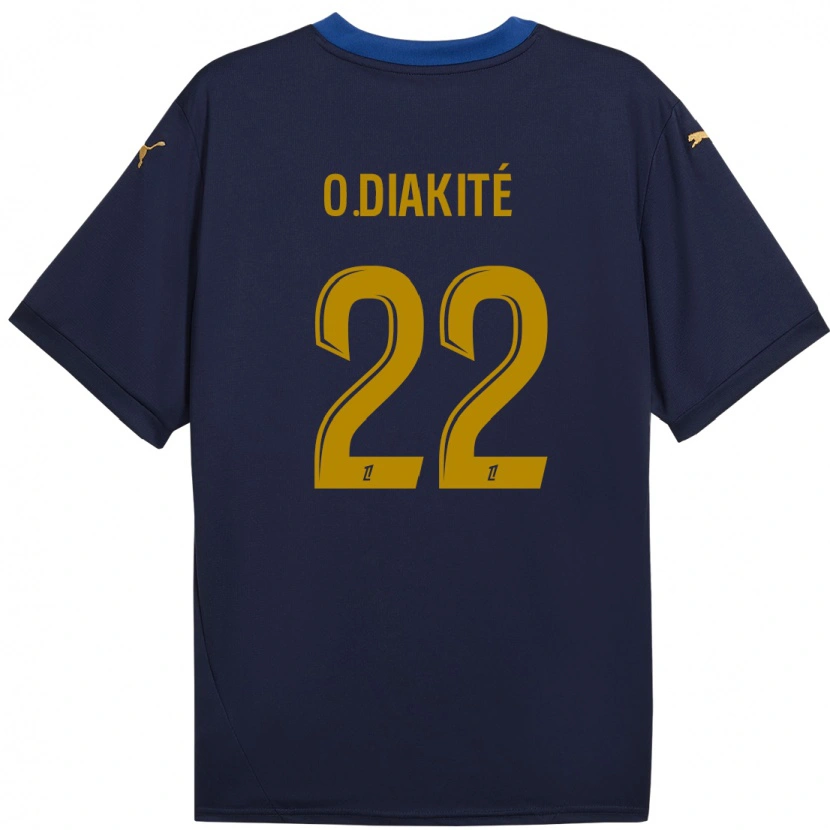 Danxen Herren Oumar Diakité #22 Marineblau Gold Auswärtstrikot Trikot 2024/25 T-Shirt Schweiz