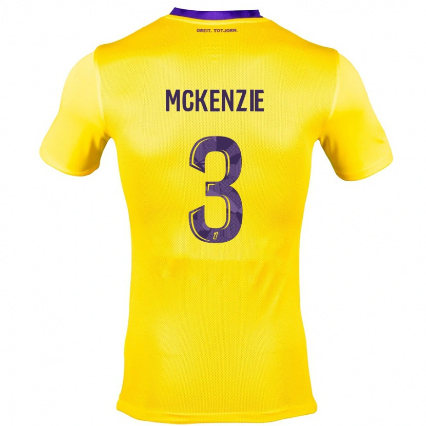 Danxen Herren Mark Mckenzie #3 Gelb Lila Auswärtstrikot Trikot 2024/25 T-Shirt Schweiz