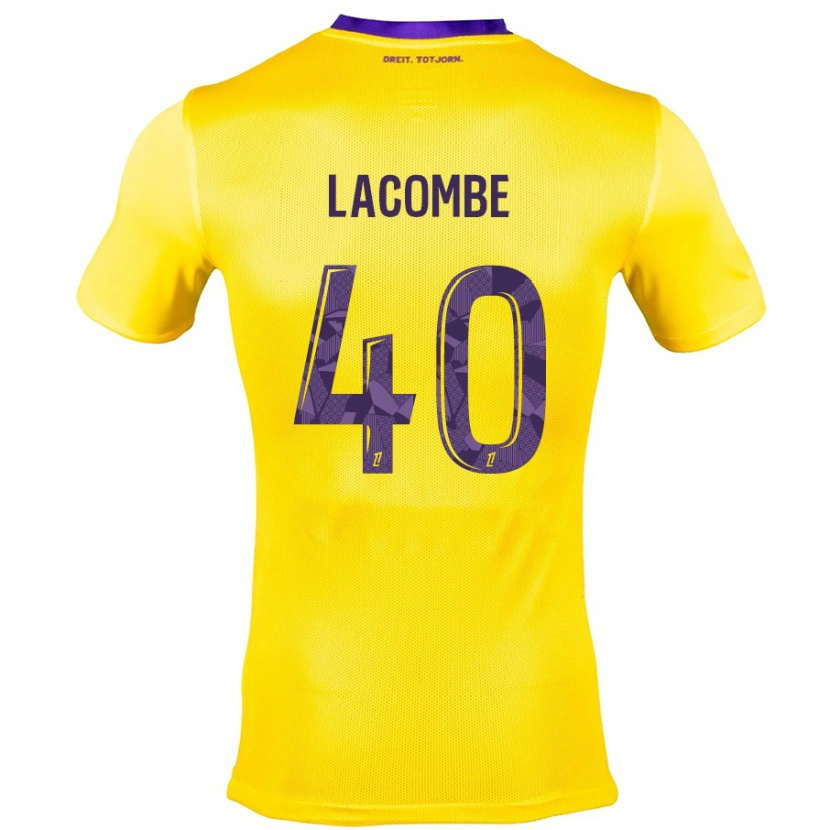 Danxen Herren Justin Lacombe #40 Gelb Lila Auswärtstrikot Trikot 2024/25 T-Shirt Schweiz