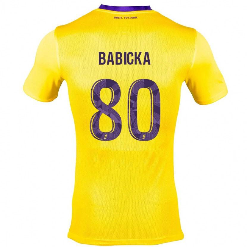 Danxen Herren Shavy Babicka #80 Gelb Lila Auswärtstrikot Trikot 2024/25 T-Shirt Schweiz