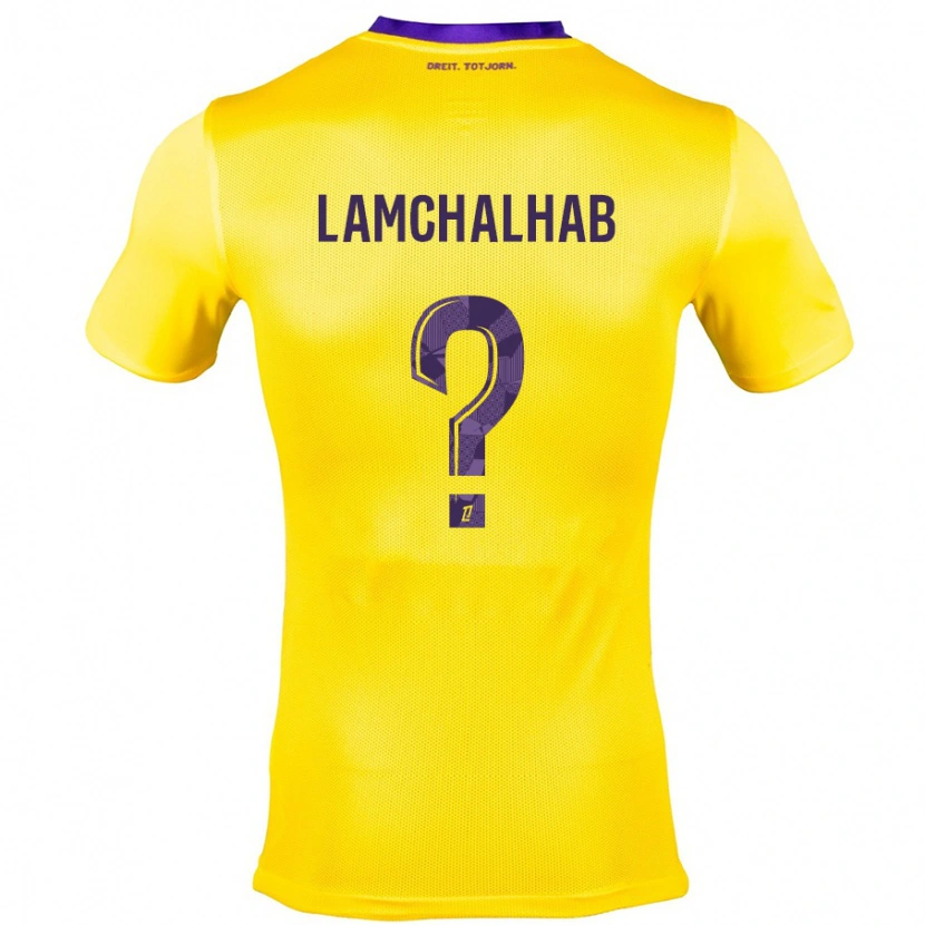 Danxen Herren Merwan Lamchalhab #0 Gelb Lila Auswärtstrikot Trikot 2024/25 T-Shirt Schweiz