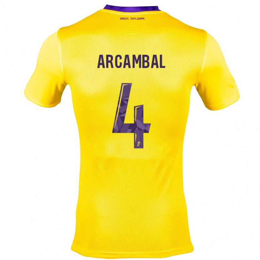 Danxen Herren Anais Arcambal #4 Gelb Lila Auswärtstrikot Trikot 2024/25 T-Shirt Schweiz