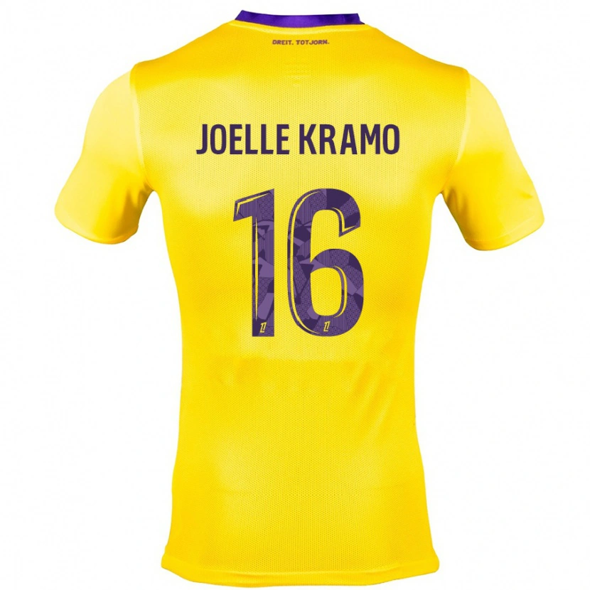 Danxen Herren Marie Joelle Kramo #16 Gelb Lila Auswärtstrikot Trikot 2024/25 T-Shirt Schweiz