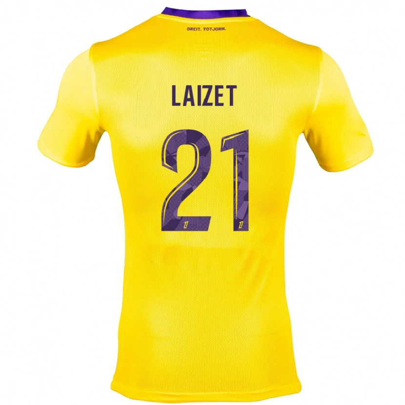 Danxen Herren Emma Laizet #21 Gelb Lila Auswärtstrikot Trikot 2024/25 T-Shirt Schweiz