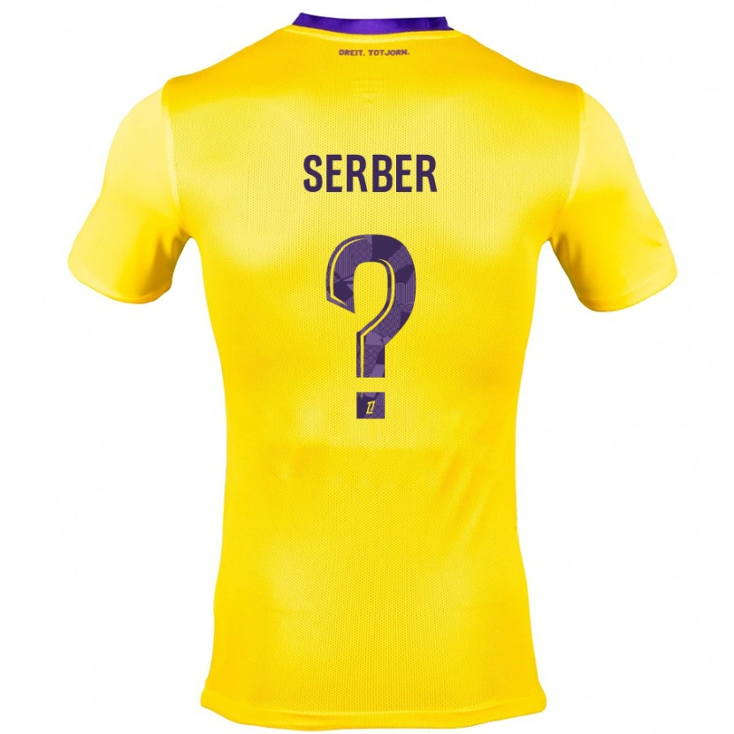 Danxen Herren Kléri Serber #0 Gelb Lila Auswärtstrikot Trikot 2024/25 T-Shirt Schweiz