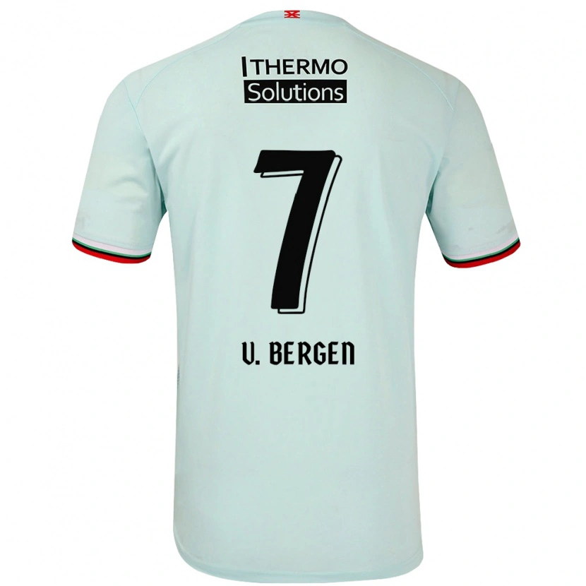 Danxen Herren Mitchell Van Bergen #7 Hellgrün Auswärtstrikot Trikot 2024/25 T-Shirt Schweiz