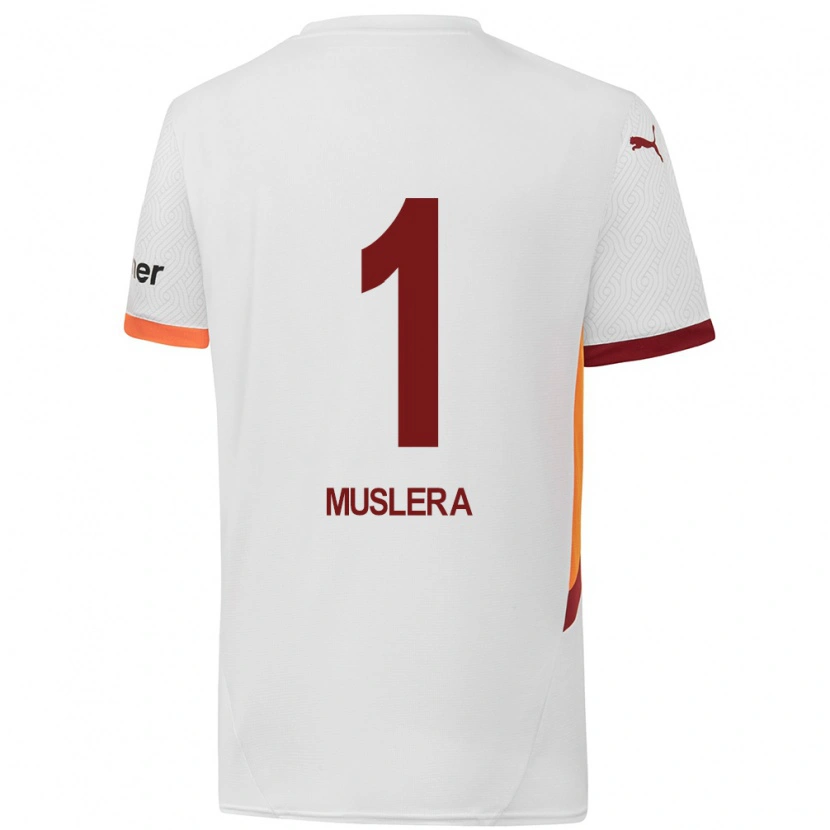 Danxen Herren Fernando Muslera #1 Weiß Gelb Rot Auswärtstrikot Trikot 2024/25 T-Shirt Schweiz