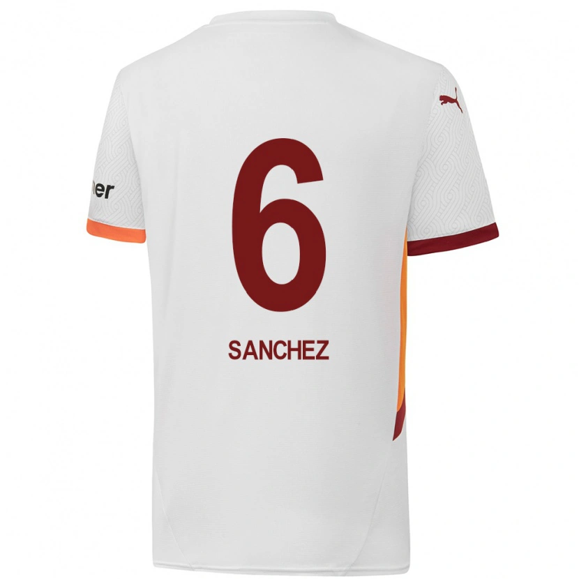 Danxen Herren Davinson Sánchez #6 Weiß Gelb Rot Auswärtstrikot Trikot 2024/25 T-Shirt Schweiz