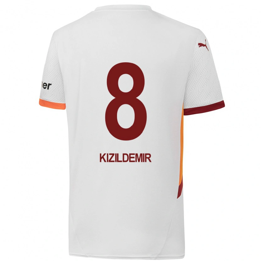 Danxen Herren Berk Kızıldemir #8 Weiß Gelb Rot Auswärtstrikot Trikot 2024/25 T-Shirt Schweiz