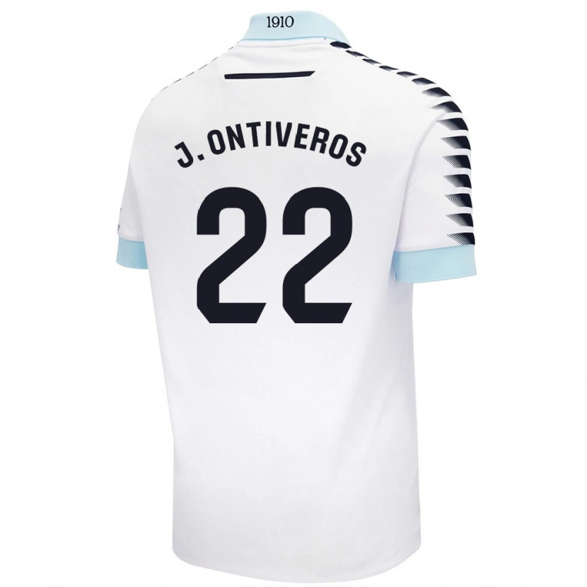 Danxen Herren Javi Ontiveros #22 Weiß Blau Auswärtstrikot Trikot 2024/25 T-Shirt Schweiz