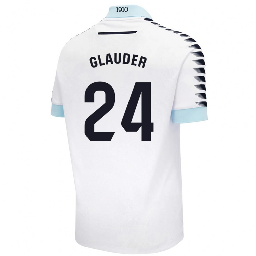 Danxen Herren Cristian Glauder #24 Weiß Blau Auswärtstrikot Trikot 2024/25 T-Shirt Schweiz