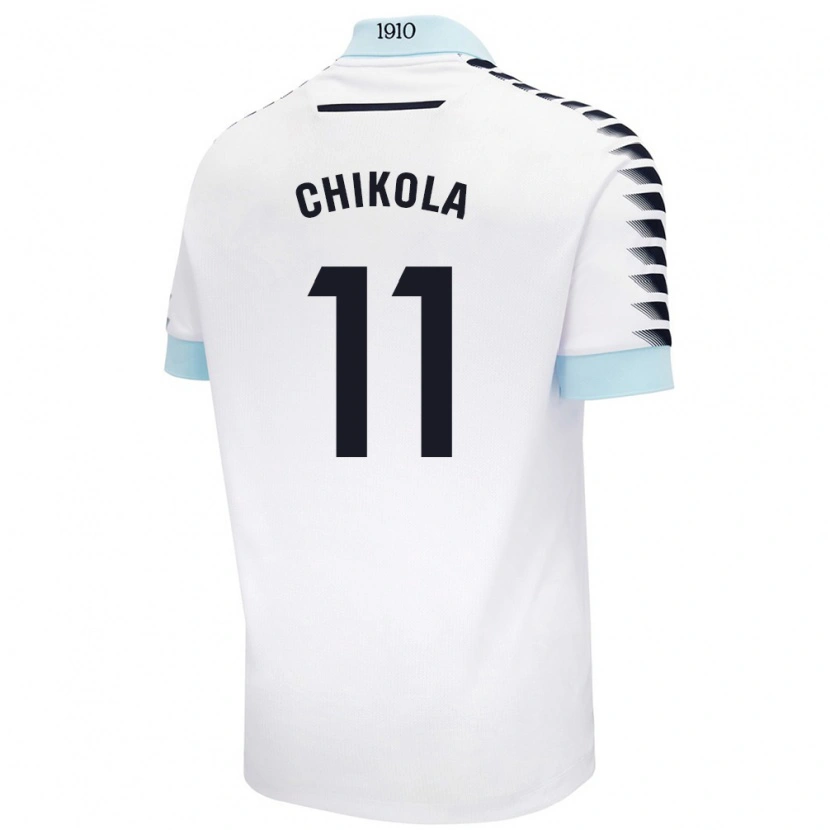 Danxen Herren Peter Chikola #11 Weiß Blau Auswärtstrikot Trikot 2024/25 T-Shirt Schweiz