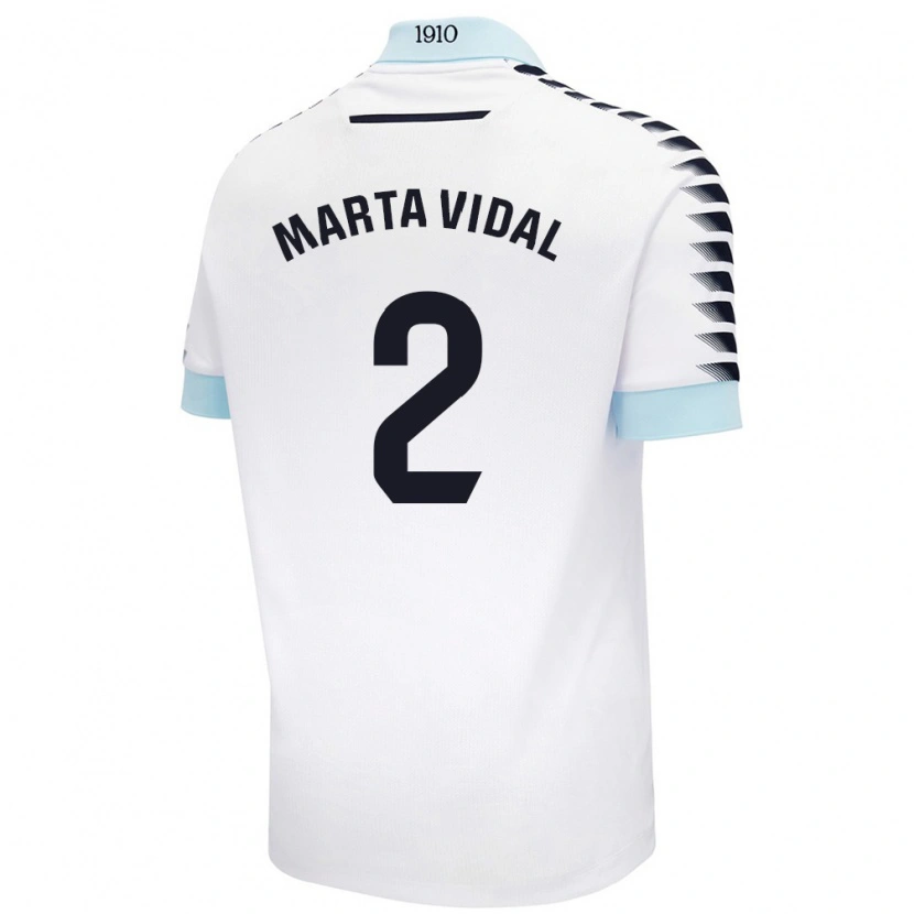 Danxen Herren Marta Vidal Vela #2 Weiß Blau Auswärtstrikot Trikot 2024/25 T-Shirt Schweiz