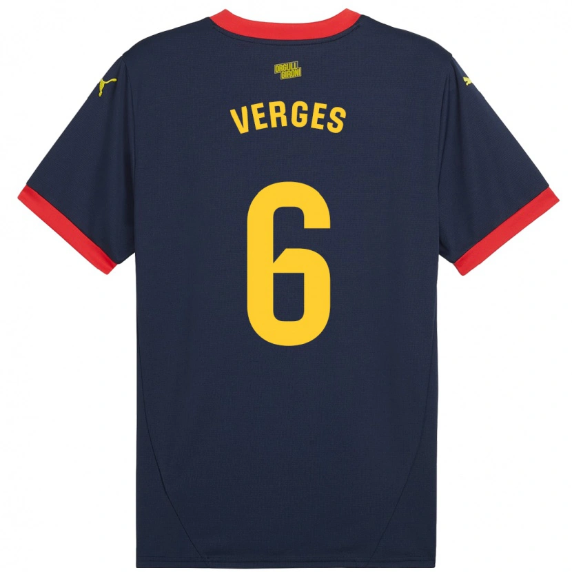 Danxen Herren Mar Vergés #6 Marinerot Auswärtstrikot Trikot 2024/25 T-Shirt Schweiz