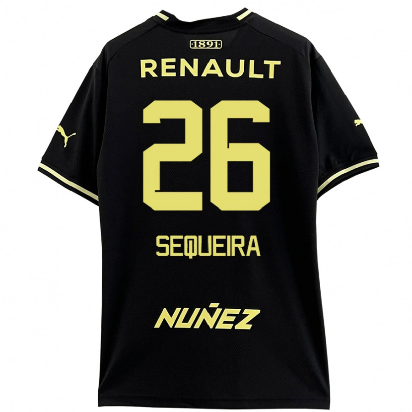 Danxen Herren Leonardo Sequeira #26 Schwarz Gelb Auswärtstrikot Trikot 2024/25 T-Shirt Schweiz