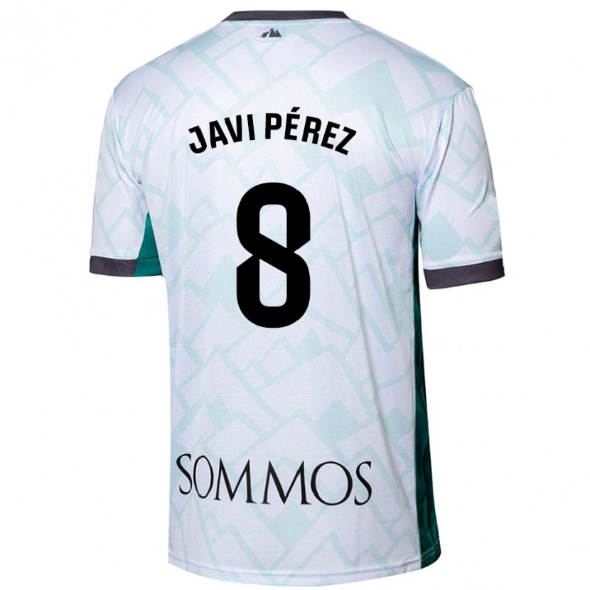 Danxen Herren Javi Pérez #8 Weiß Grün Auswärtstrikot Trikot 2024/25 T-Shirt Schweiz