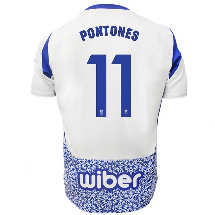 Danxen Herren Juan Carlos Pontones #11 Weiß Blau Auswärtstrikot Trikot 2024/25 T-Shirt Schweiz