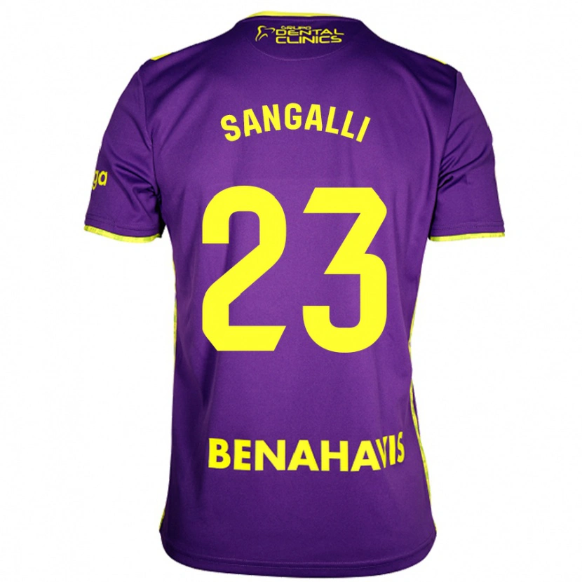 Danxen Herren Luca Sangalli #23 Lila Gelb Auswärtstrikot Trikot 2024/25 T-Shirt Schweiz