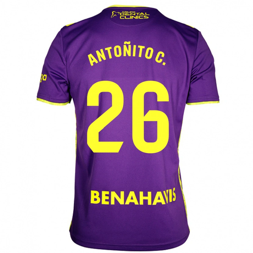 Danxen Herren Antonio Cordero #26 Lila Gelb Auswärtstrikot Trikot 2024/25 T-Shirt Schweiz