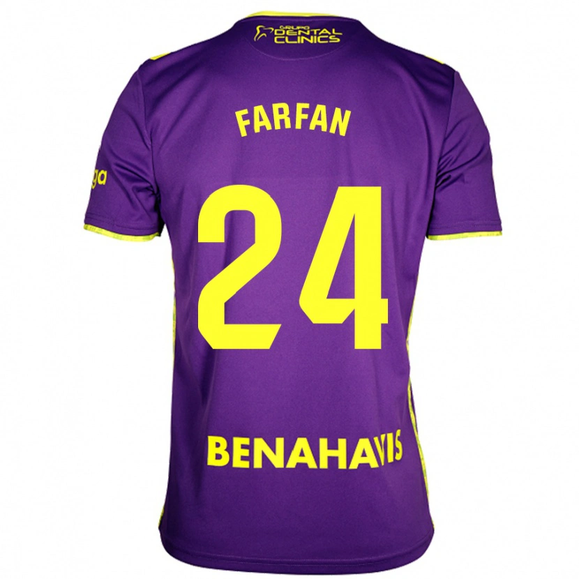 Danxen Herren María Farfán #24 Lila Gelb Auswärtstrikot Trikot 2024/25 T-Shirt Schweiz