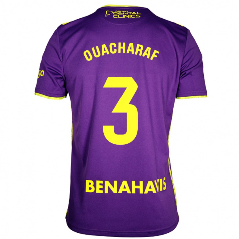 Danxen Herren Bilal Ouacharaf #3 Lila Gelb Auswärtstrikot Trikot 2024/25 T-Shirt Schweiz