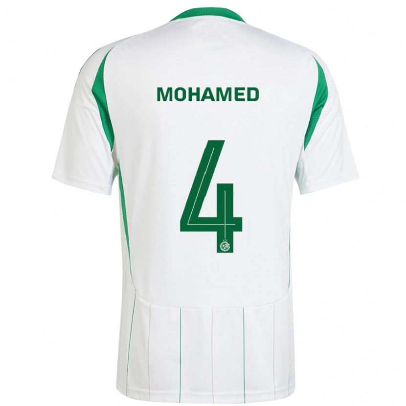 Danxen Herren Ali Mohamed #4 Weiß Grün Auswärtstrikot Trikot 2024/25 T-Shirt Schweiz