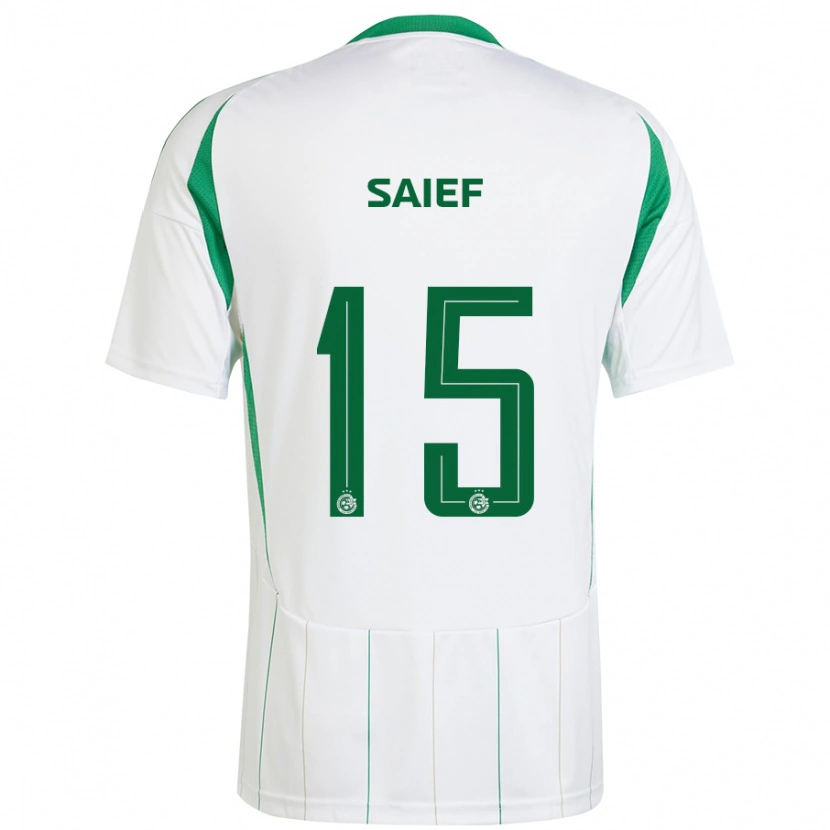 Danxen Herren Kenny Saief #15 Weiß Grün Auswärtstrikot Trikot 2024/25 T-Shirt Schweiz