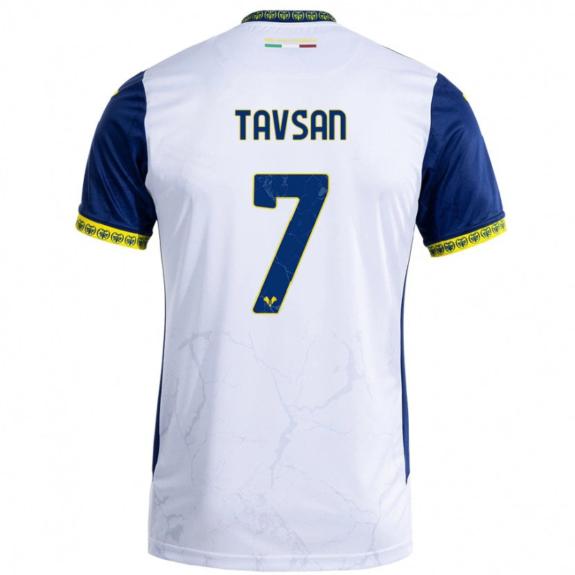 Danxen Herren Elayis Tavsan #7 Weiß Blau Auswärtstrikot Trikot 2024/25 T-Shirt Schweiz