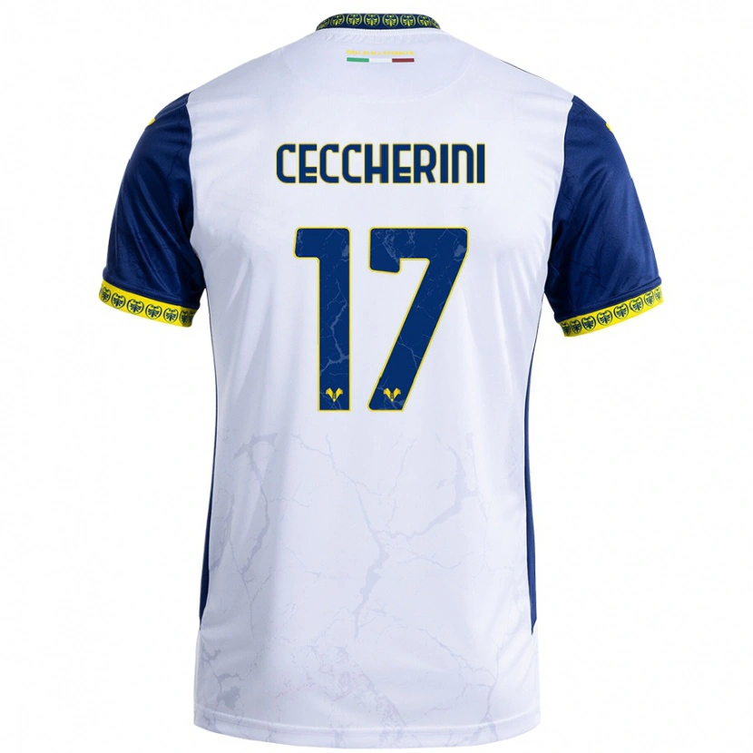 Danxen Herren Federico Ceccherini #17 Weiß Blau Auswärtstrikot Trikot 2024/25 T-Shirt Schweiz