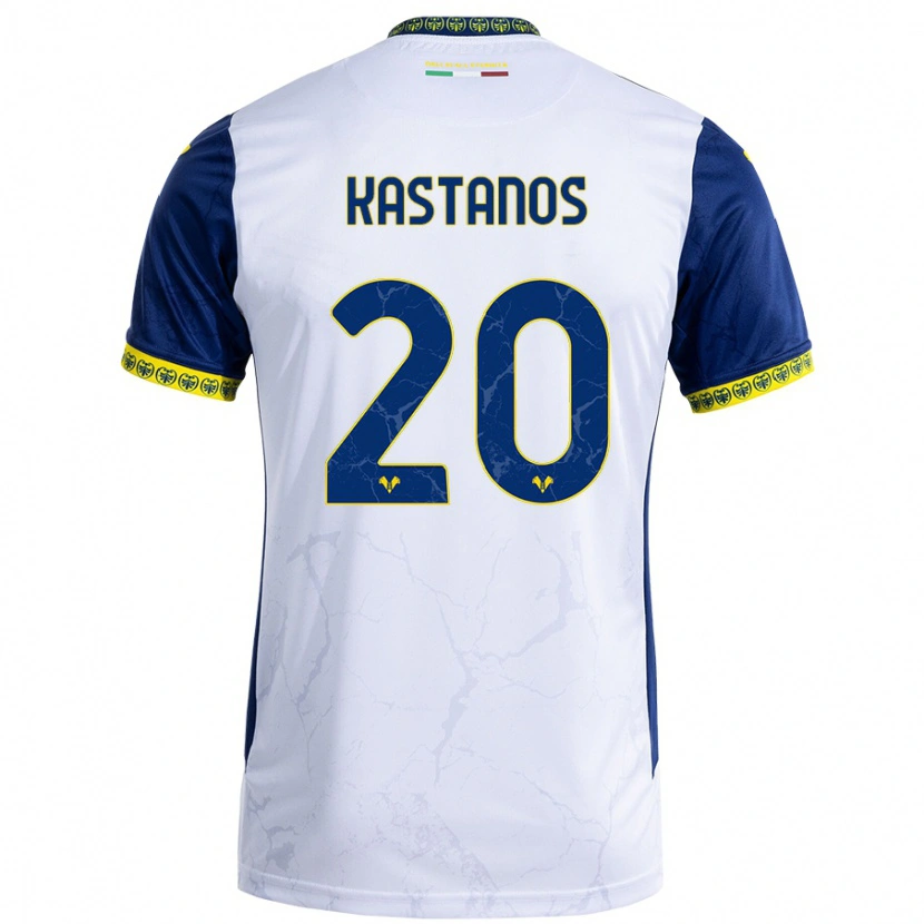 Danxen Herren Grigoris Kastanos #20 Weiß Blau Auswärtstrikot Trikot 2024/25 T-Shirt Schweiz