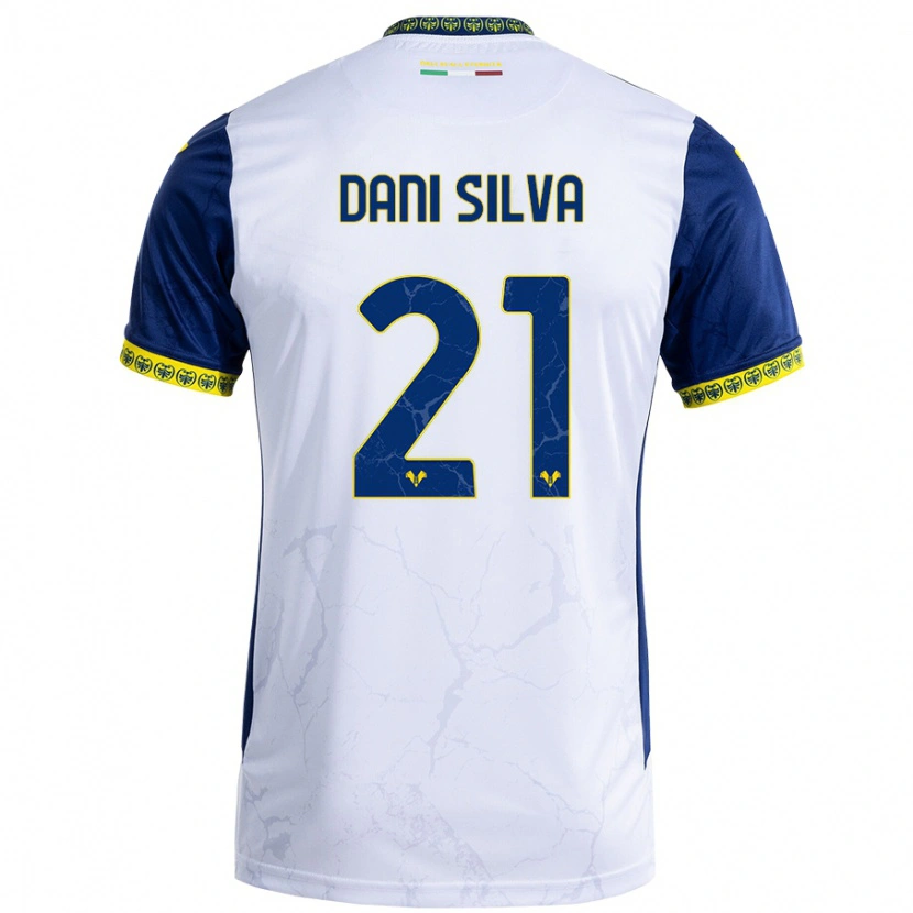 Danxen Herren Dani Silva #21 Weiß Blau Auswärtstrikot Trikot 2024/25 T-Shirt Schweiz