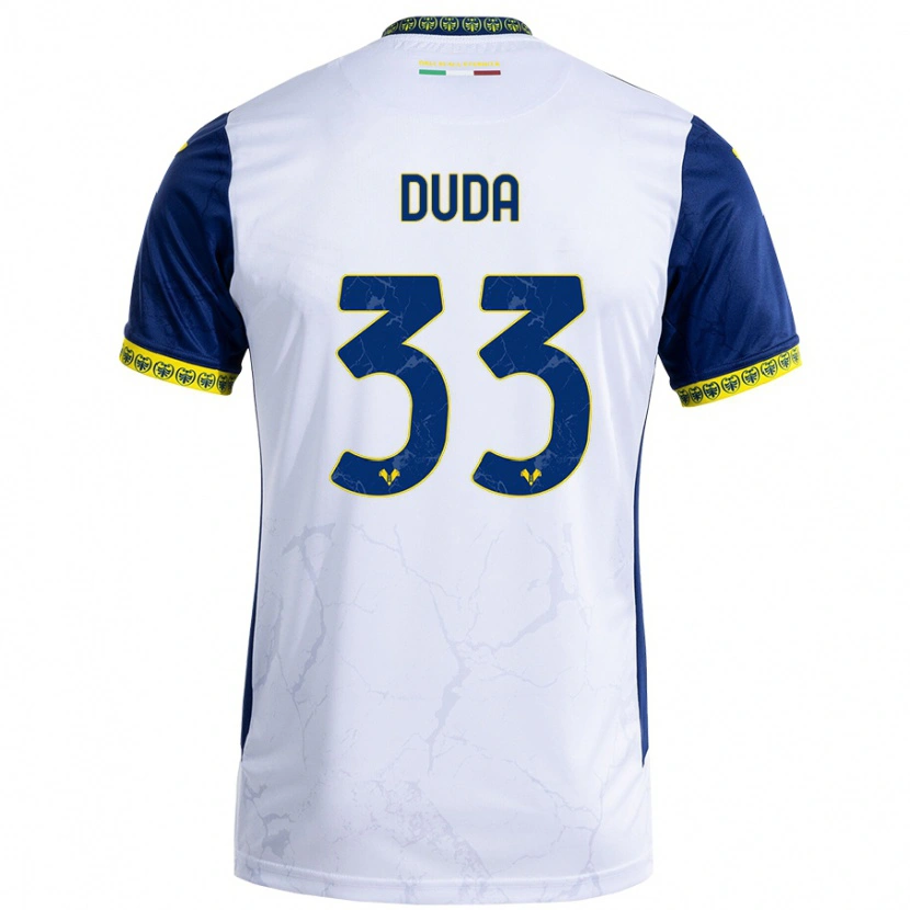 Danxen Herren Ondrej Duda #33 Weiß Blau Auswärtstrikot Trikot 2024/25 T-Shirt Schweiz