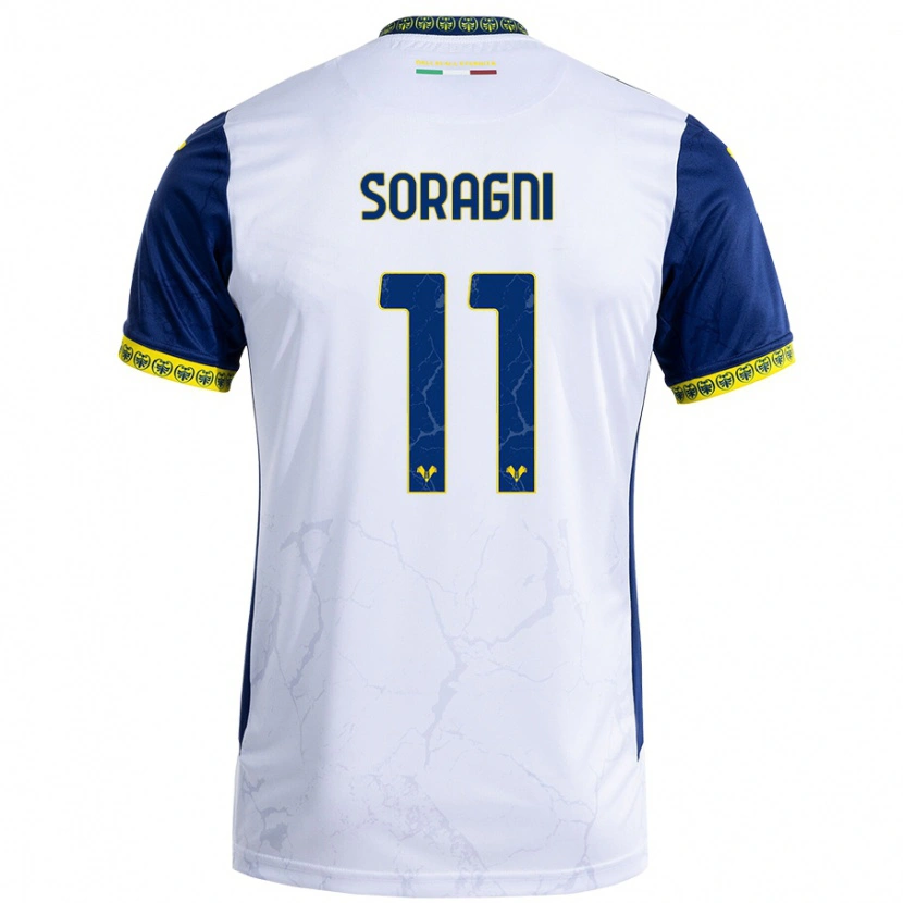 Danxen Herren Alberto Soragni #11 Weiß Blau Auswärtstrikot Trikot 2024/25 T-Shirt Schweiz