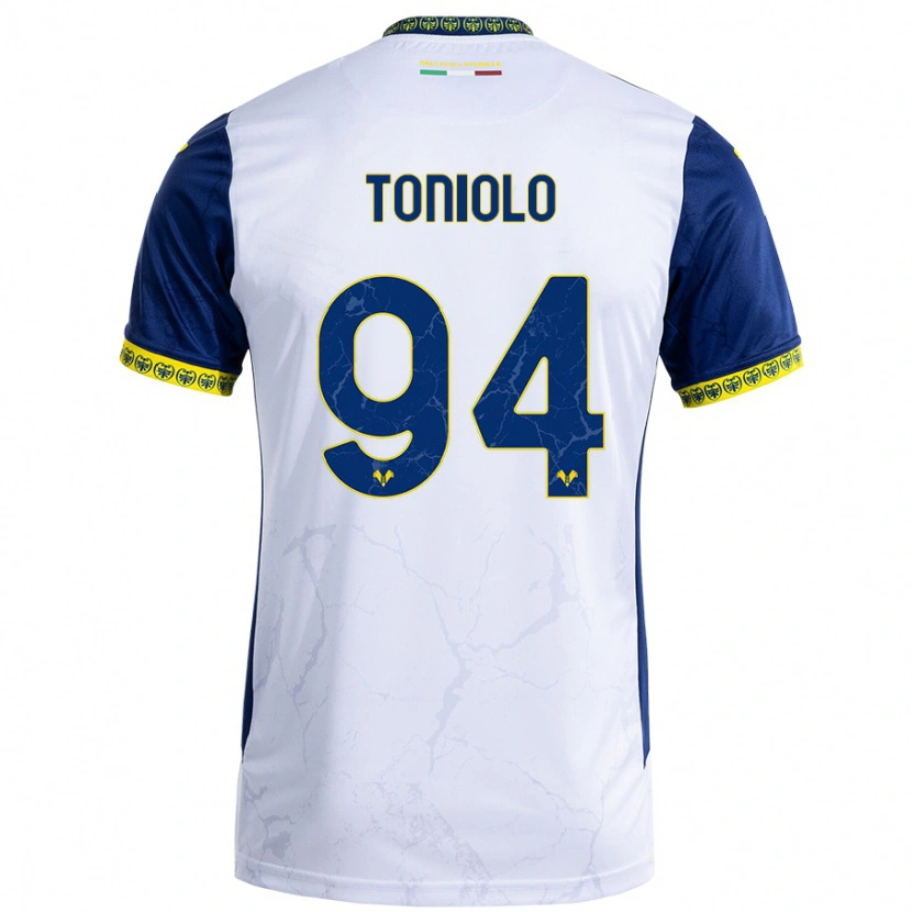 Danxen Herren Giacomo Toniolo #94 Weiß Blau Auswärtstrikot Trikot 2024/25 T-Shirt Schweiz