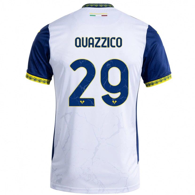 Danxen Herren Francesca Quazzico #29 Weiß Blau Auswärtstrikot Trikot 2024/25 T-Shirt Schweiz