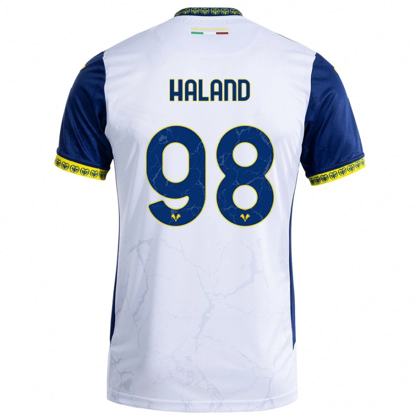 Danxen Herren Benedicte Iversen Håland #98 Weiß Blau Auswärtstrikot Trikot 2024/25 T-Shirt Schweiz