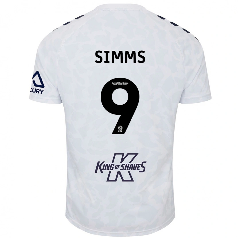 Danxen Herren Ellis Simms #9 Weiß Auswärtstrikot Trikot 2024/25 T-Shirt Schweiz