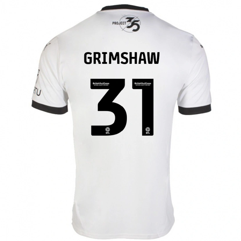 Danxen Herren Daniel Grimshaw #31 Weiß Schwarz Auswärtstrikot Trikot 2024/25 T-Shirt Schweiz