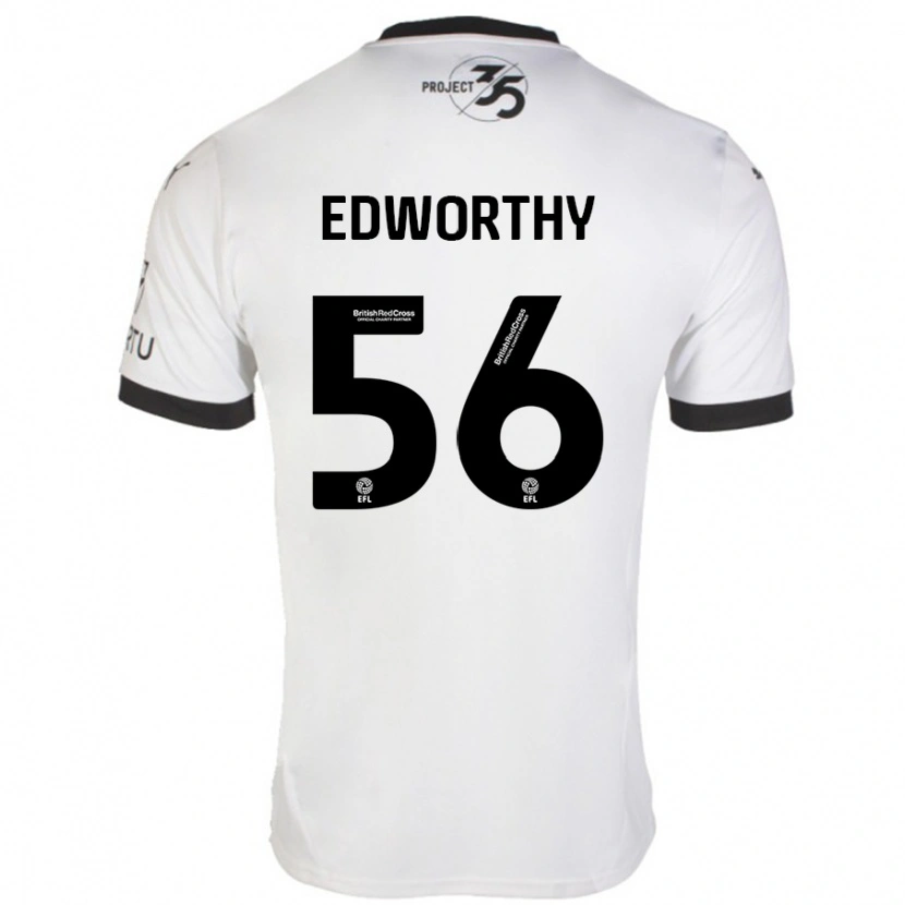 Danxen Herren Kieran Edworthy #56 Weiß Schwarz Auswärtstrikot Trikot 2024/25 T-Shirt Schweiz