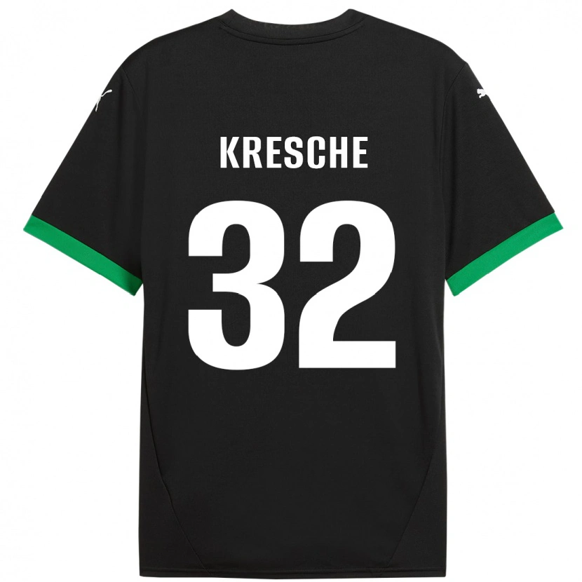 Danxen Damen Isabella Kresche #32 Schwarz Dunkelgrün Heimtrikot Trikot 2024/25 T-Shirt Schweiz