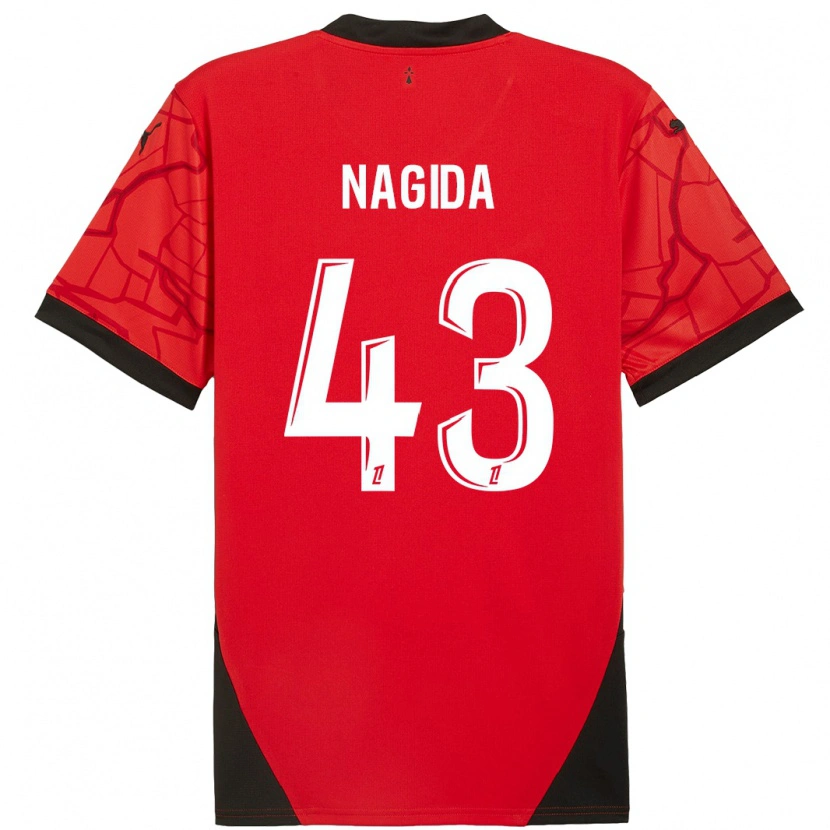 Danxen Damen Mahamadou Nagida #43 Rot Schwarz Heimtrikot Trikot 2024/25 T-Shirt Schweiz