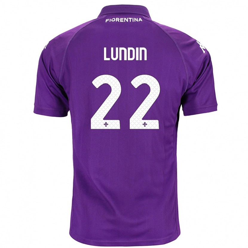 Danxen Damen Karin Lundin #22 Violett Heimtrikot Trikot 2024/25 T-Shirt Schweiz