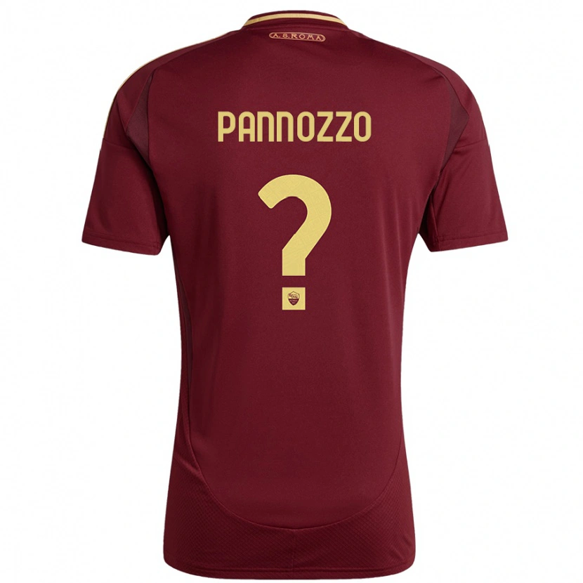 Danxen Damen Nicolò Pannozzo #0 Rot Braun Gold Heimtrikot Trikot 2024/25 T-Shirt Schweiz